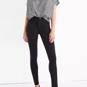 Madewell Black 9” High Rise Skinny 5 Pocket Jeans Size 29 Pre-Owned EUC